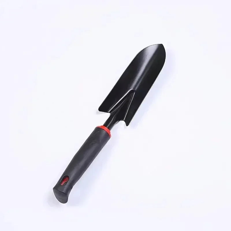 Black Rubber Handle Five Tooth Rake Gardening Four Piece Set Flower Shovel Dual-Purpose Hoe Gardening Tool