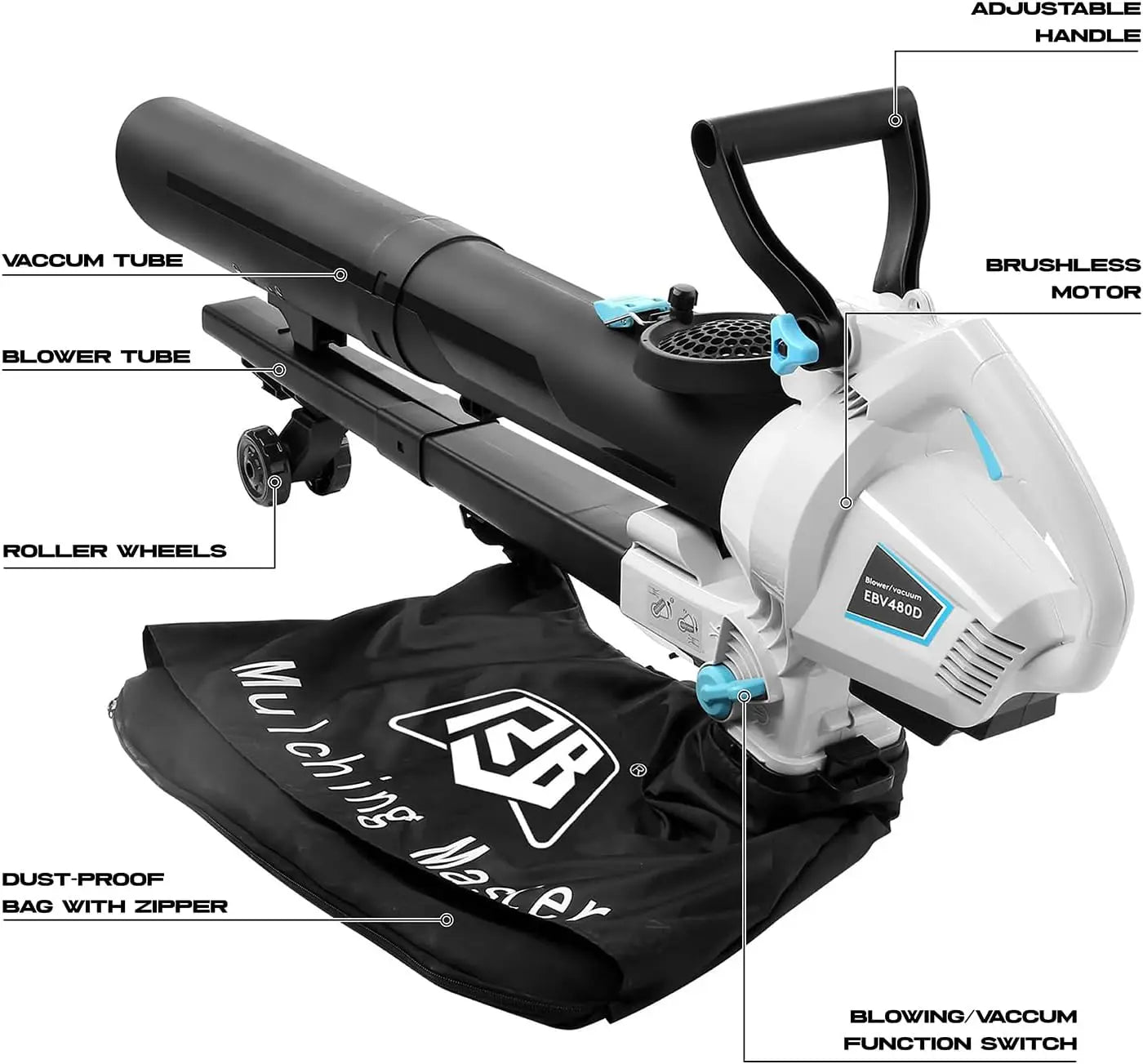 40V 3-in-1 Cordless Vacuum Blower \u2013 Powerful Leaf Blower, Mulcher & Vacuum with 4.0Ah Battery & Fast Charger, Adjustable Ha