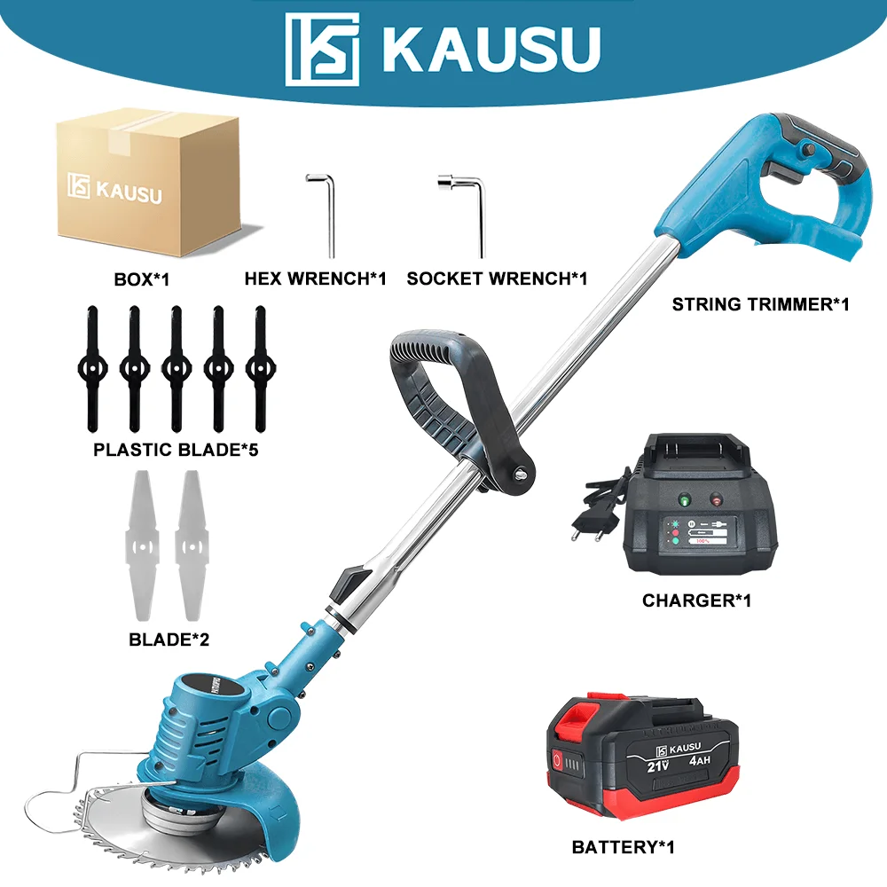Electric Cordless Lawn Mower Adjustable Grass Trimmer Cutter Garden Pruning Cutting Power Tools For Makita 18V Battery