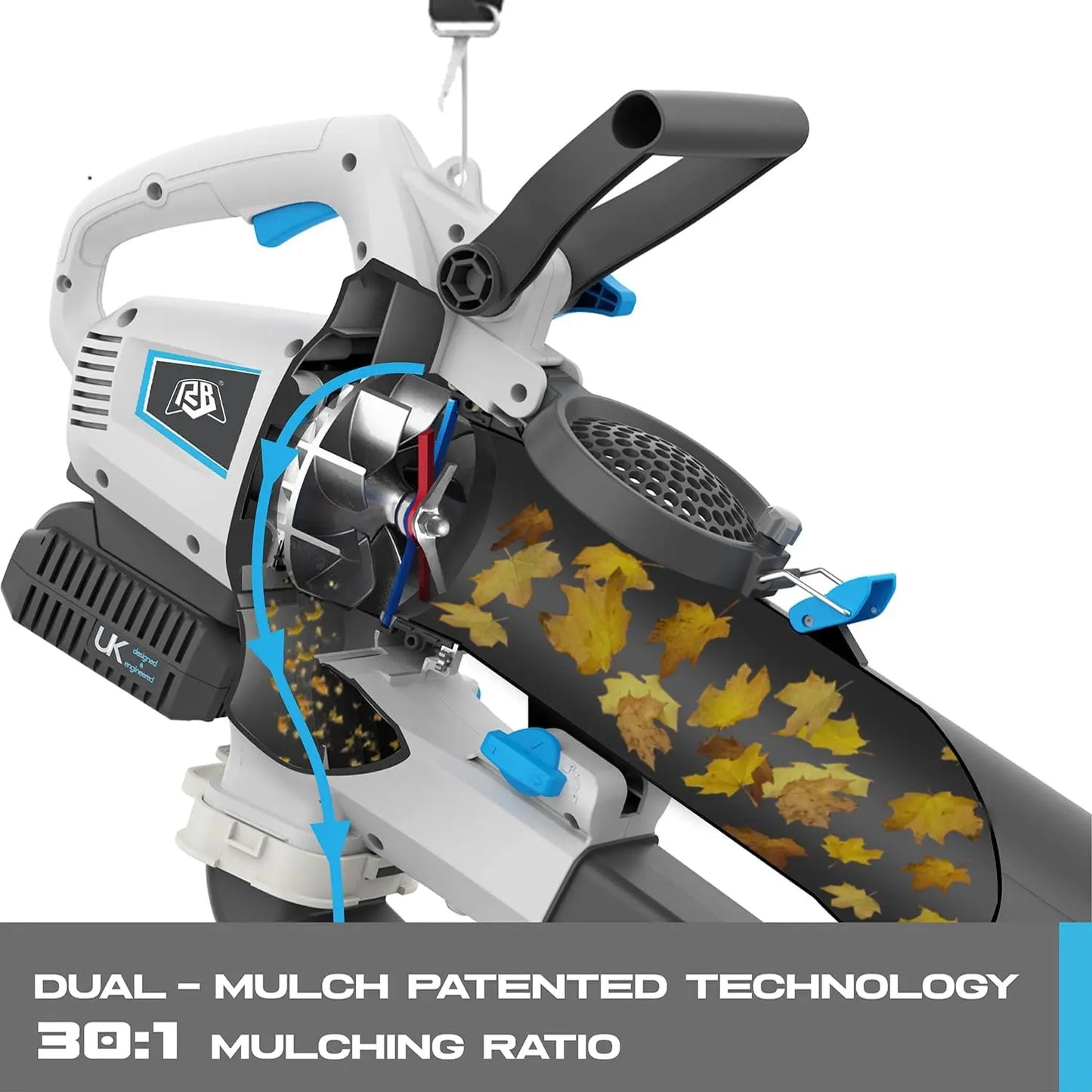 40V 3-in-1 Cordless Vacuum Blower \u2013 Powerful Leaf Blower, Mulcher & Vacuum with 4.0Ah Battery & Fast Charger, Adjustable Ha