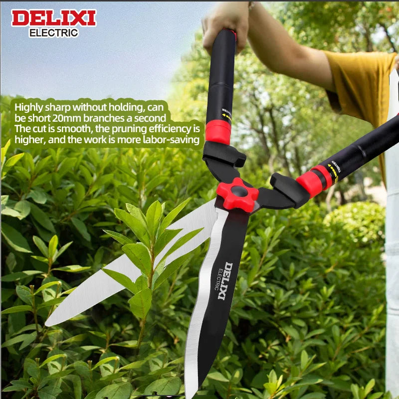 DELIXI ELECTRIC Brand Garden Hedge Shears, 10in/12inManual Hedge Clippers For Shaping Shrubs And Trimming Bushes