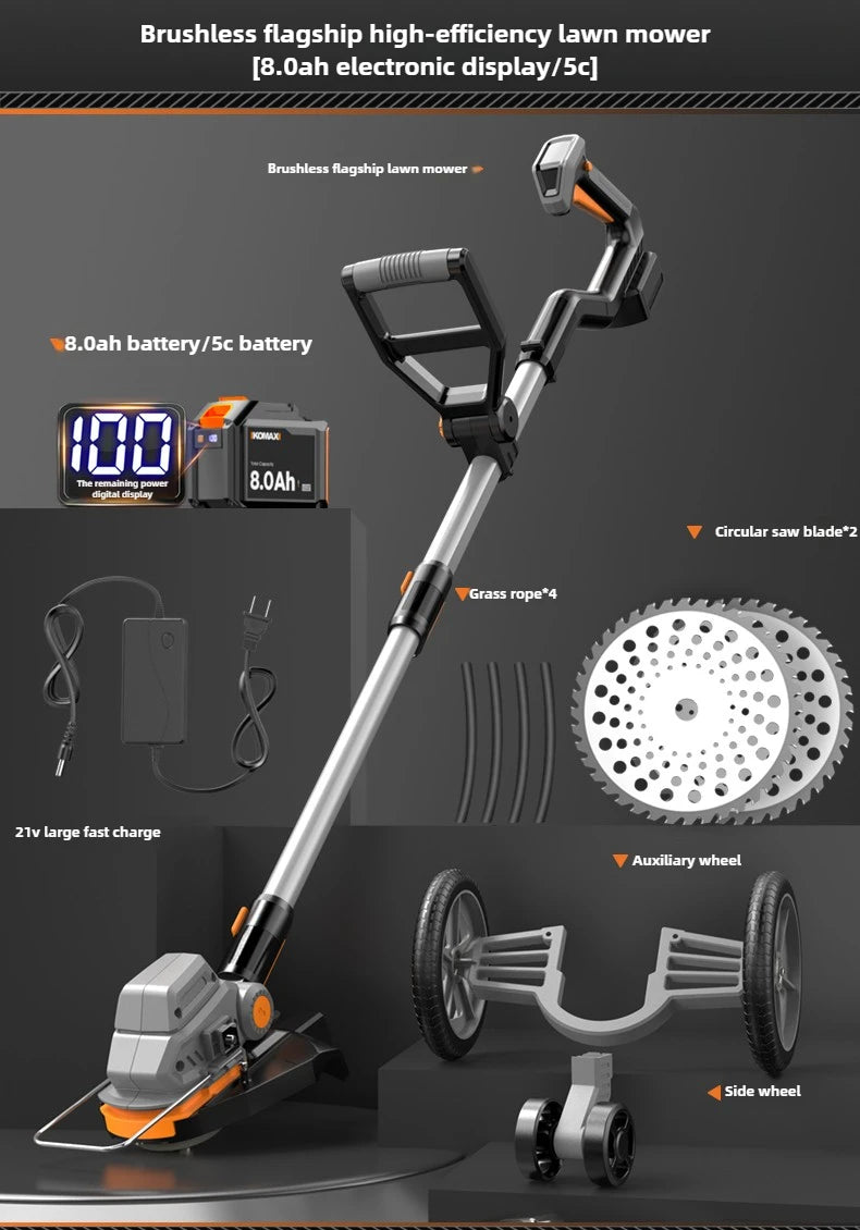 Electric small household lithium battery multi-function lawn mower