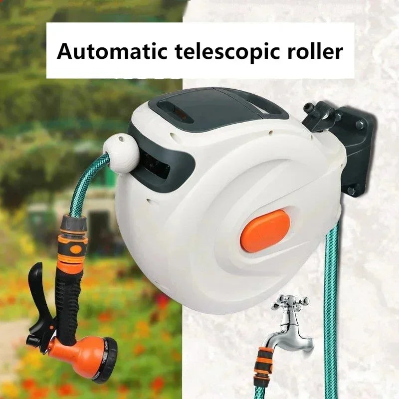 🧩 EcoGardenia™ Automatic Retractable Hose Reel (30m)