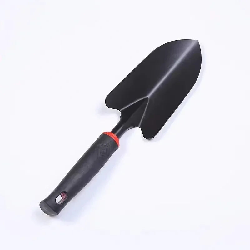 Black Rubber Handle Five Tooth Rake Gardening Four Piece Set Flower Shovel Dual-Purpose Hoe Gardening Tool