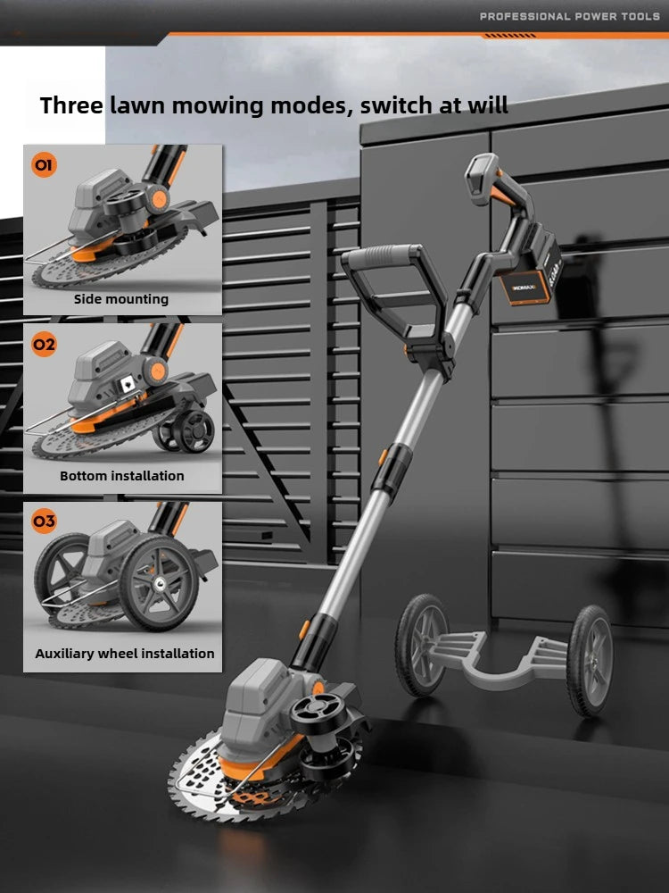Electric small household lithium battery multi-function lawn mower