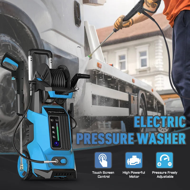 Electric Pressure Washer Car Washer 5000PSI 3.5GPM with Touch Screen, Portable Design for Car, Patio, and Outdoor Cleaning