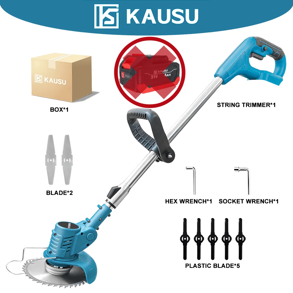 Electric Cordless Lawn Mower Adjustable Grass Trimmer Cutter Garden Pruning Cutting Power Tools For Makita 18V Battery