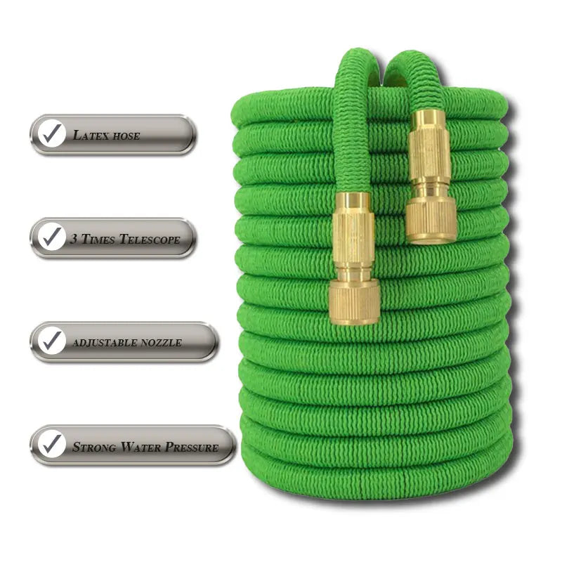Garden Expandable Magic Hose Flexible Watering Pipe with Spray Water Gun Pressure Washer Farm Courtyard Car Wash Cleaning Tools