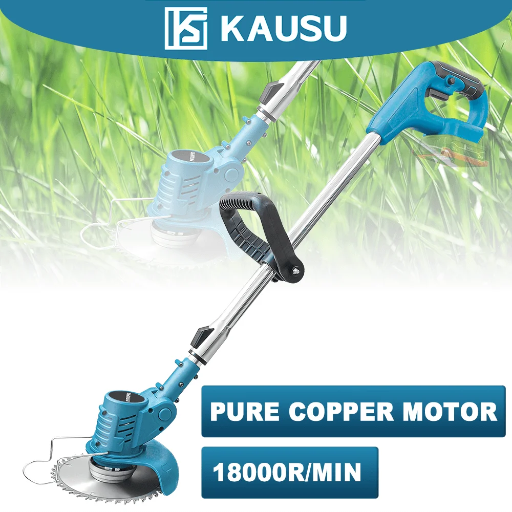 Electric Cordless Lawn Mower Adjustable Grass Trimmer Cutter Garden Pruning Cutting Power Tools For Makita 18V Battery