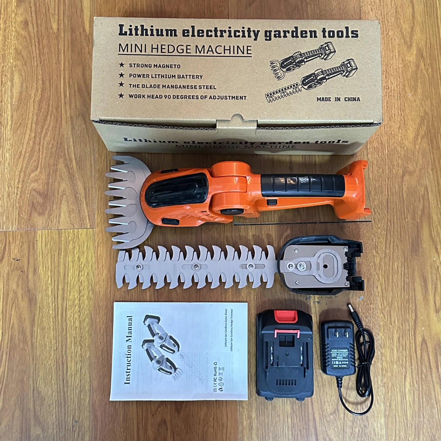 New Handheld Mini Pruning Electric Fence Mower Wireless Rechargeable Garden Trimmer Lithium Battery Cordless Hedge Trimmer Tools