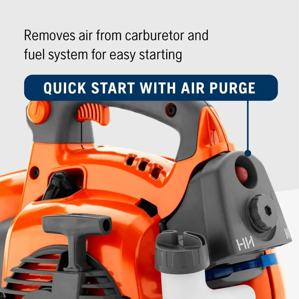 125BVx Gas Leaf Blower, 1.1-HP 2-Cycle Handheld Leaf Blower Vacuum Kit with Mulcher&Vac Bag,12.5-N Powerful Clearing Performance