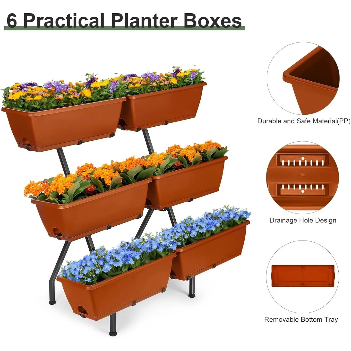 EcoGardenia 3-Tier Vertical Raised Garden Bed – Perfect for Your Garden, Patio, or Balcony