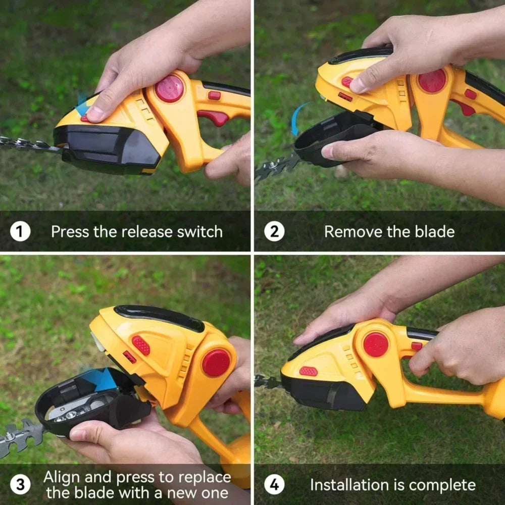 New Handheld Mini Pruning Electric Fence Mower Wireless Rechargeable Garden Trimmer Lithium Battery Cordless Hedge Trimmer Tools