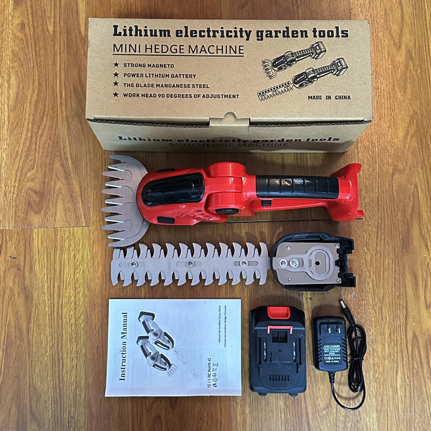 New Handheld Mini Pruning Electric Fence Mower Wireless Rechargeable Garden Trimmer Lithium Battery Cordless Hedge Trimmer Tools