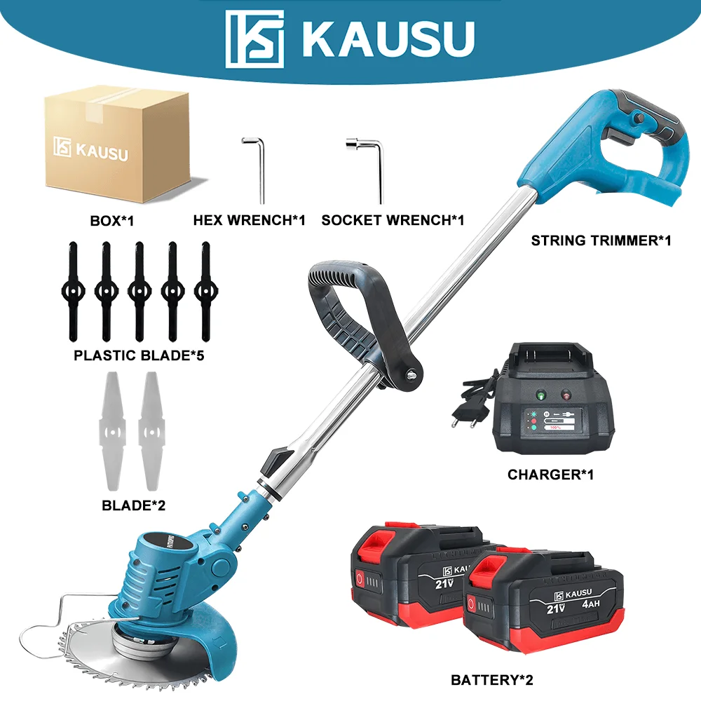 Electric Cordless Lawn Mower Adjustable Grass Trimmer Cutter Garden Pruning Cutting Power Tools For Makita 18V Battery